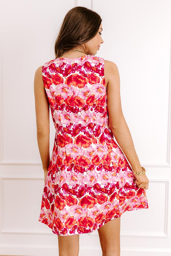 Tropical Holiday Mini Dress in Tangerine Image 4