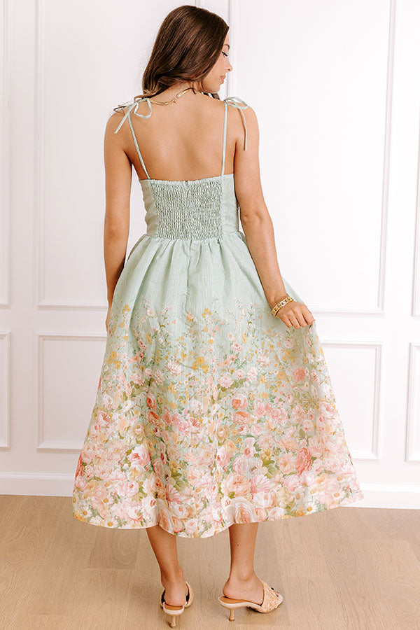 Garden Tea Party Floral Midi Dress Image 5