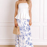 Venetian Garden High Waist Linen-Blend Maxi Skirt Image 1