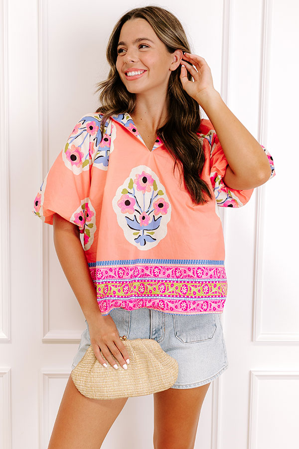 Blooming Personality Floral Shift Top Image 2