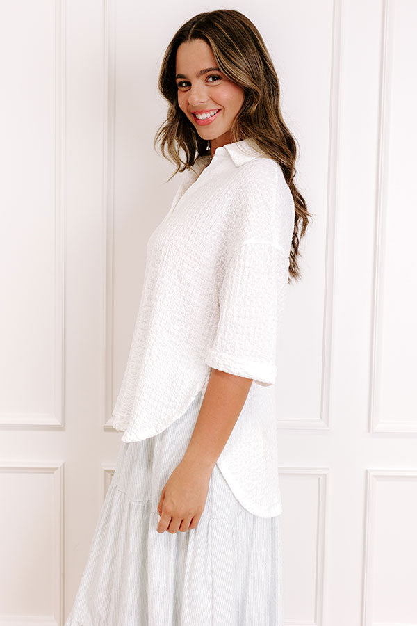 Sweet Coast Button Up Top Image 5
