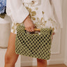 Coastal Cutie Crochet Clutch in Olive Image - 1