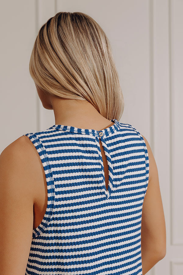 Dockside Charm Knit Romper In Lapis Blue Image - 5