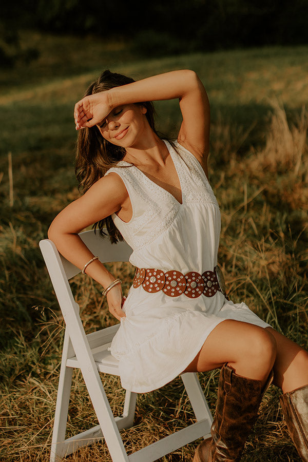 white babydoll mini dress Boardwalk Brunch Babydoll Mini Dress In White M / White