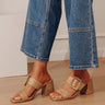 The Lucy Woven Heel in Gold Image - 1