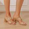 The Lucy Woven Heel in Gold Image - 1