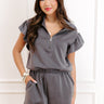 Effortless Moments High Waist Shorts in Charcoal Image 1
