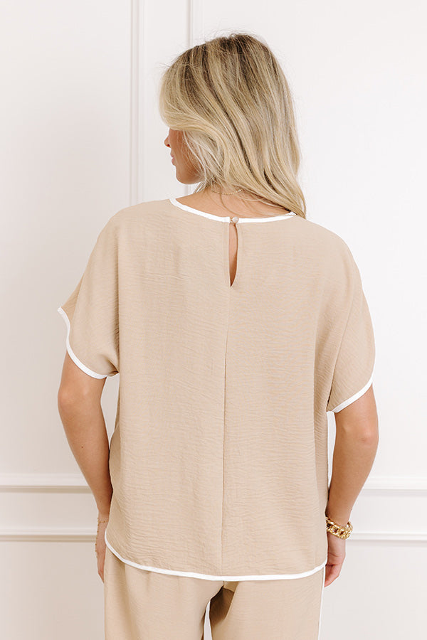 Upper East Ease Shift Top In Iced Latte Image 4