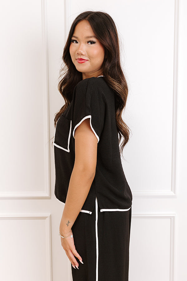 Upper East Ease Shift Top In Black Image 4