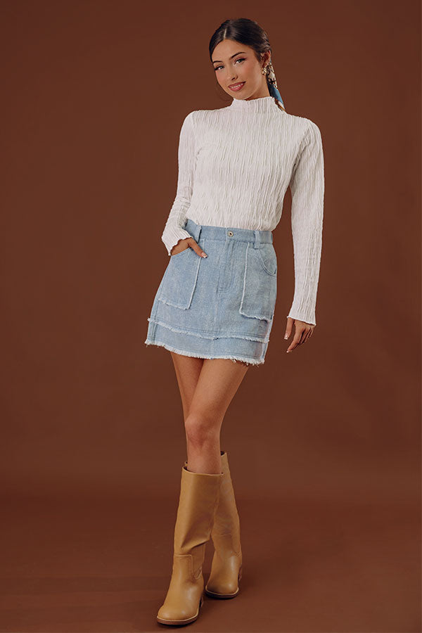 The Wrenly High Waist Mini Skirt Image - 1