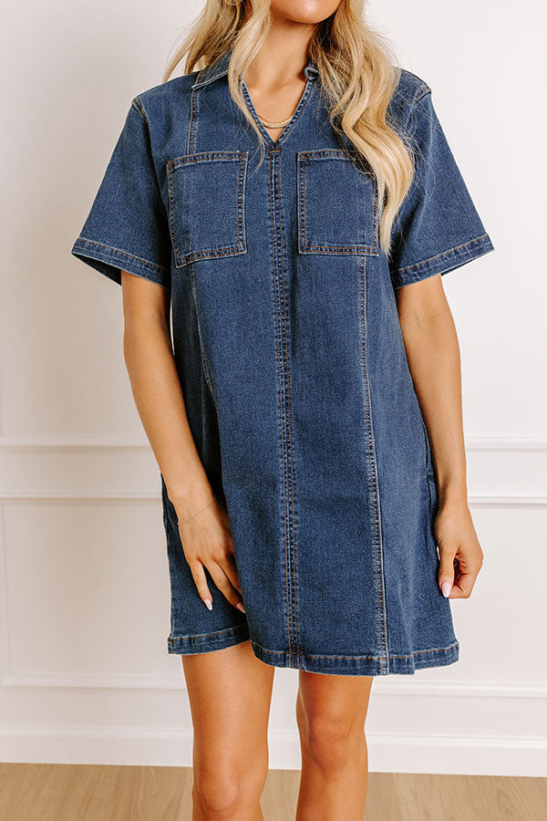 Darling Moment Denim Mini Dress Image 1