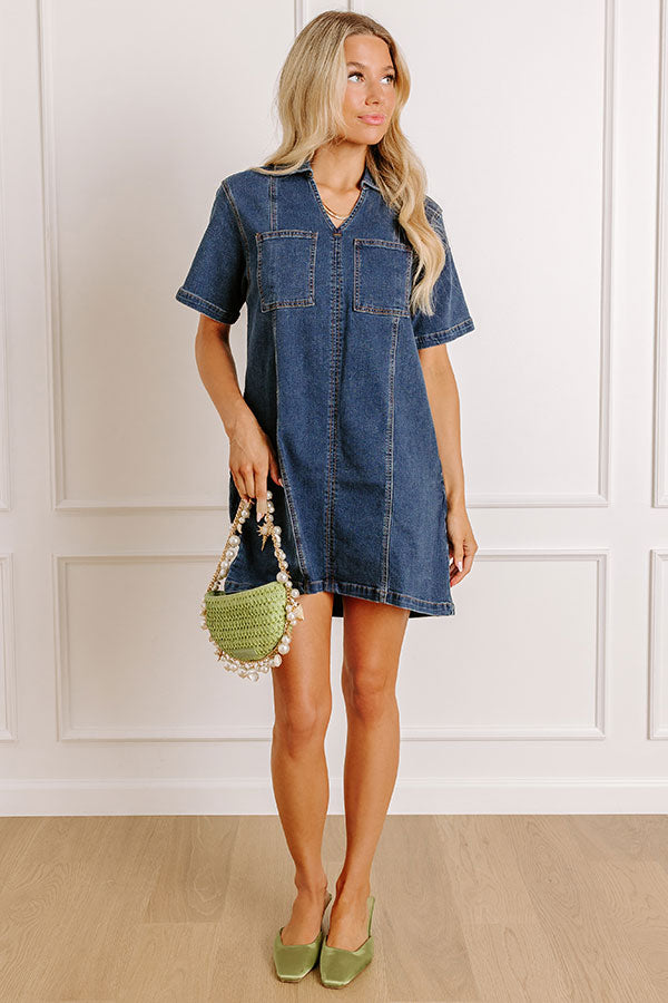Darling Moment Denim Mini Dress Image 2