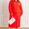 Chic Vibes Button Down Midi Dress Curves Image 1