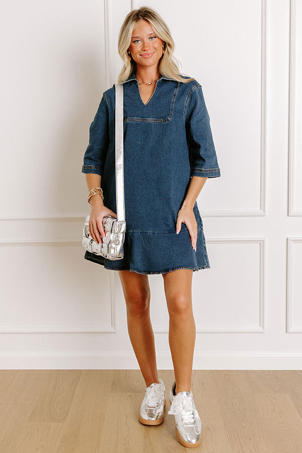 Simply Sweet Denim Mini Dress Image 1