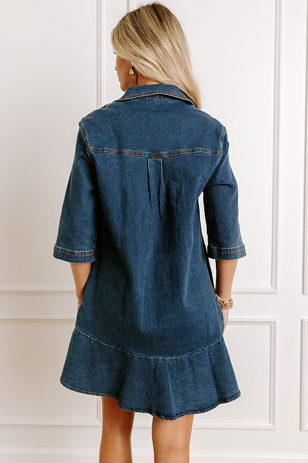Simply Sweet Denim Mini Dress Image 4