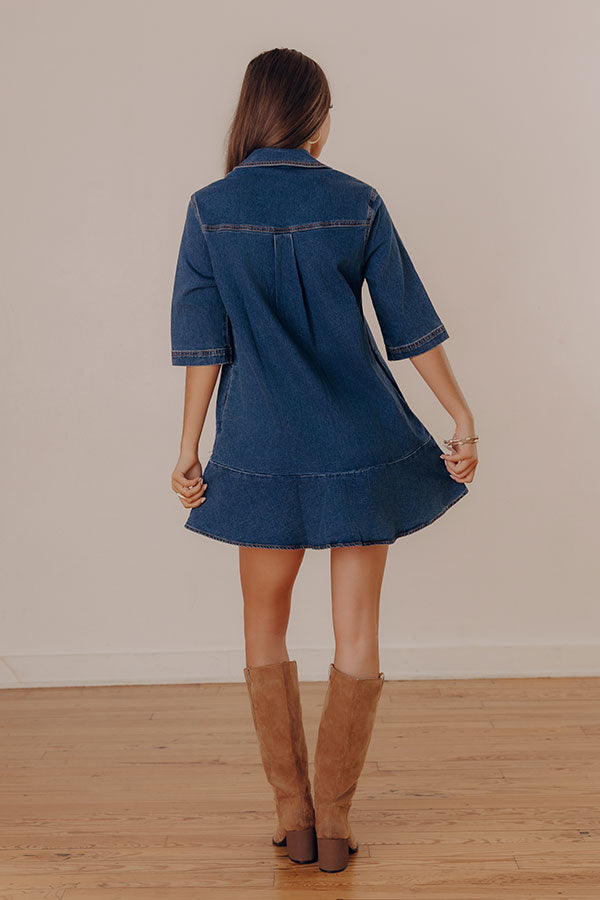Simply Sweet Denim Mini Dress Image - 4