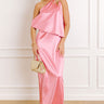 Glamour Girl Satin Midi Dress in Blush Image 1