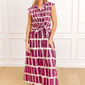 Bordeaux Sipping Front Tie Midi Dress Image 1