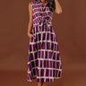 Bordeaux Sipping Front Tie Midi Dress Image - 1