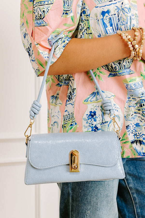 Sweet Energy Faux Leather Purse in Airy Blue Image 1