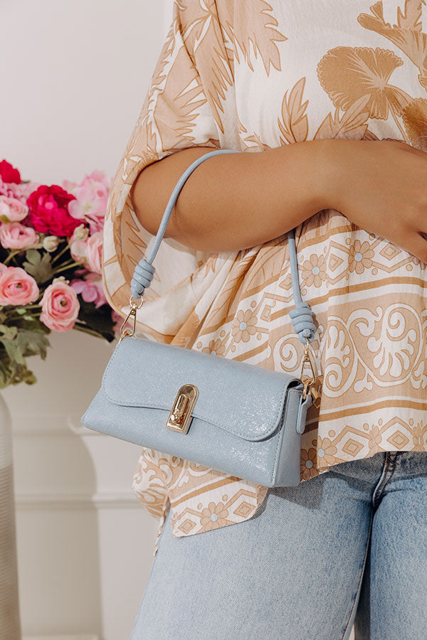 Sweet Energy Faux Leather Purse in Airy Blue