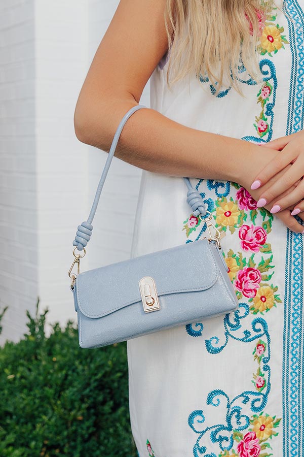 Sweet Energy Faux Leather Purse in Airy Blue