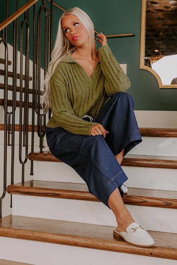 The Matilda High Waist Wide Leg Crop Jean in Dark Wash Image - 2