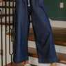 The Matilda High Waist Wide Leg Crop Jean in Dark Wash Image - 1