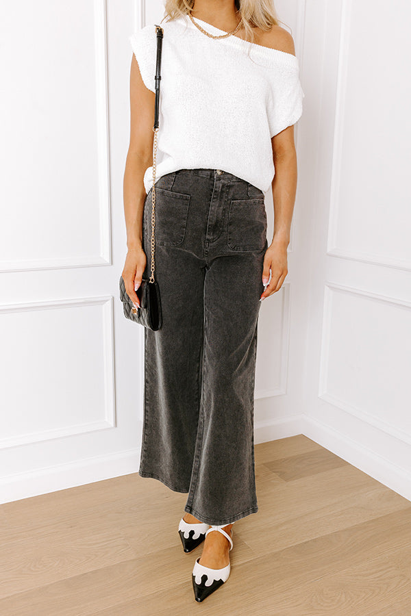 The Lana High Waist Wide Leg Jean in Vintage Black Image 1