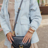Alise Faux Leather Woven Crossbody in Black Image - 1