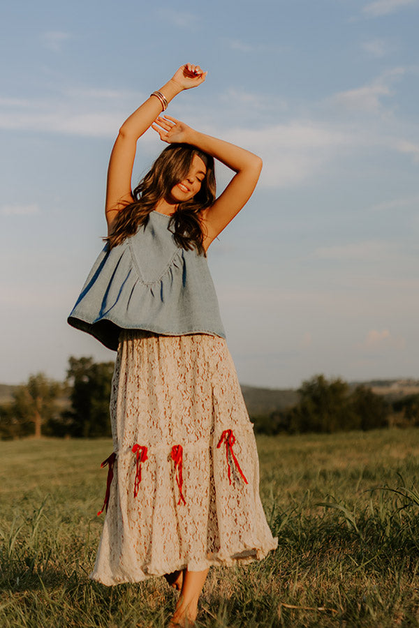 SoCal Sweetness Denim Top Image - 1