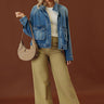 The Lana High Waist Wide Leg Jean in Sage Image - 1