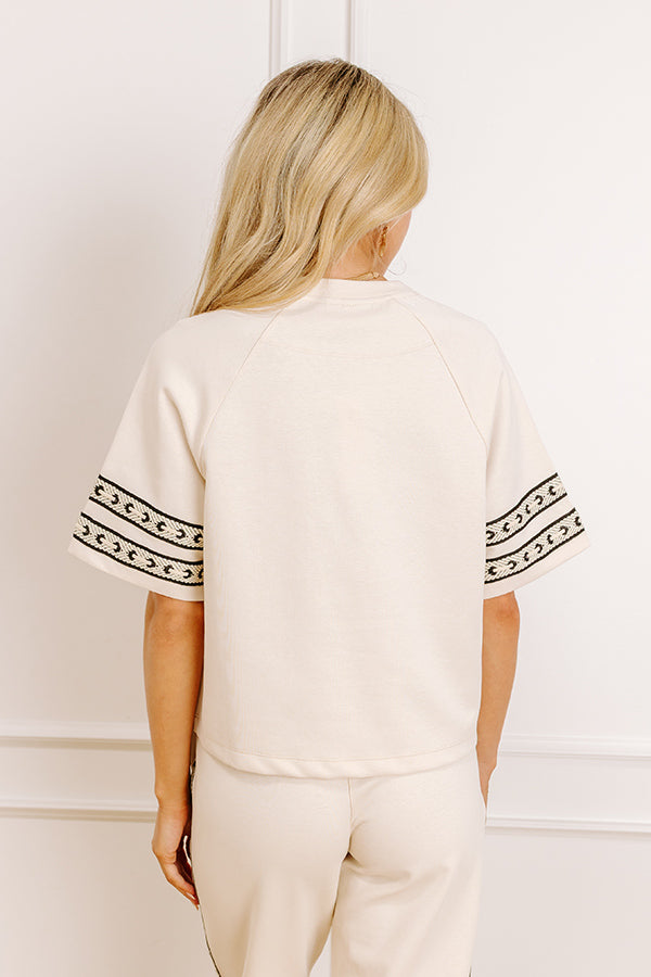 Villa Brunch Shift Top in Cream Image 3
