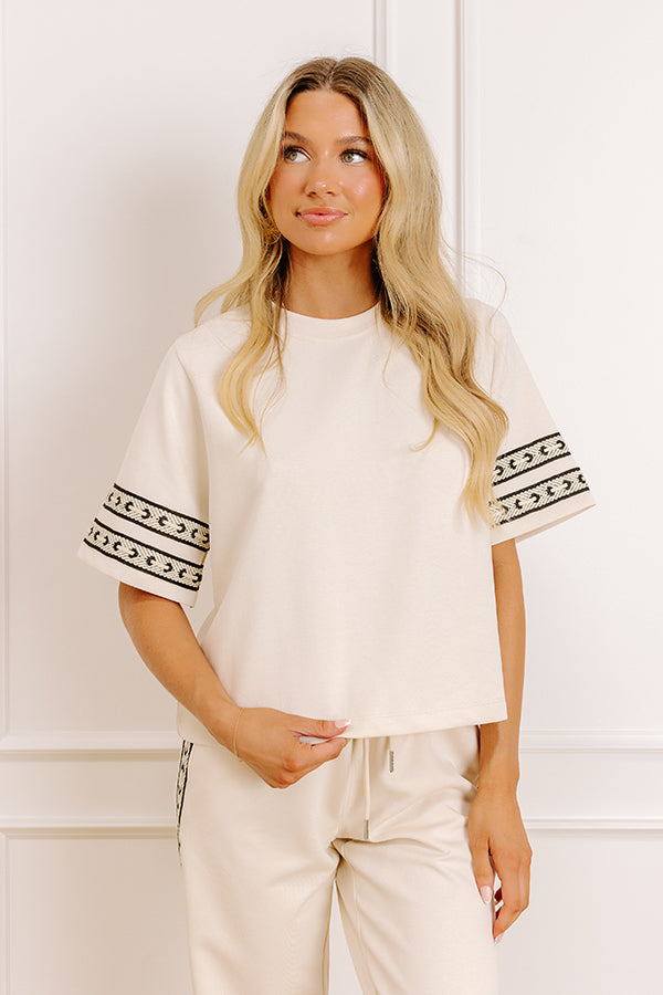 Villa Brunch Shift Top in Cream Image 1