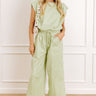 The Chill Edit High Waist Cargo Pants in Sage Image 1