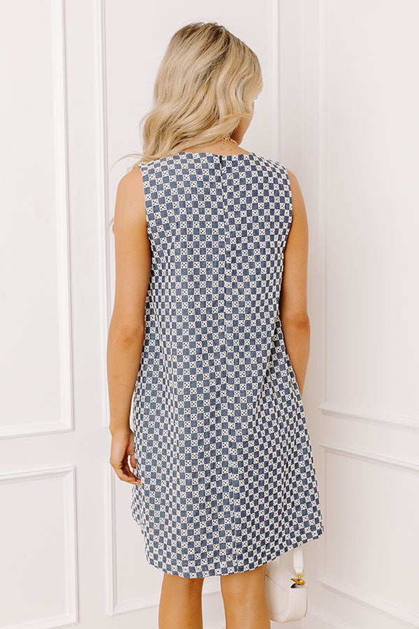 Style Check Eyelet Mini Dress Image 5