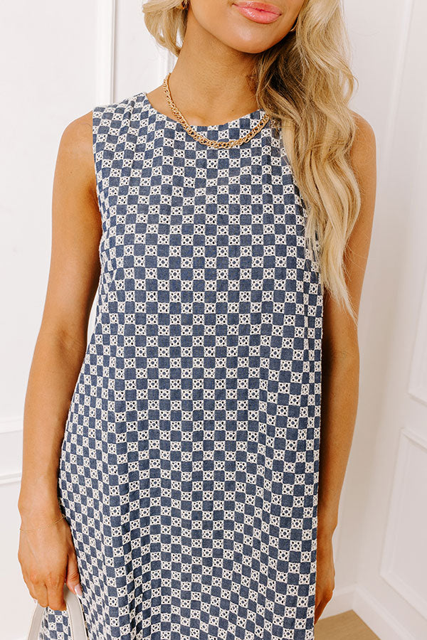 Style Check Eyelet Mini Dress Image 3