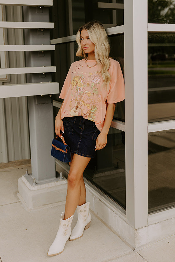 Country Club 1978 Distressed Oversized Tee Image 1