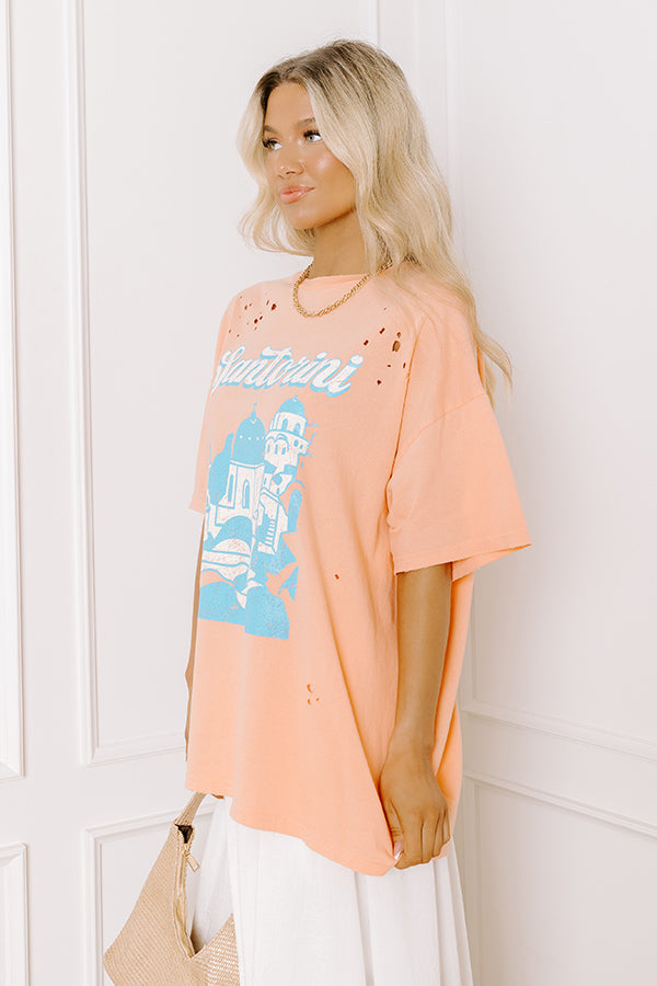 Santorini Distressed Oversized Tee Image 4