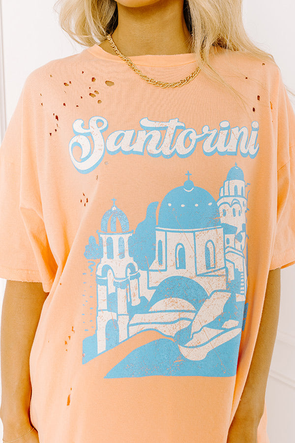 Santorini Distressed Oversized Tee Image 5