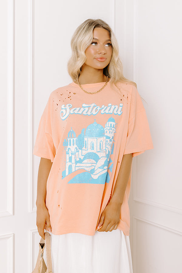 Santorini Distressed Oversized Tee Image 1