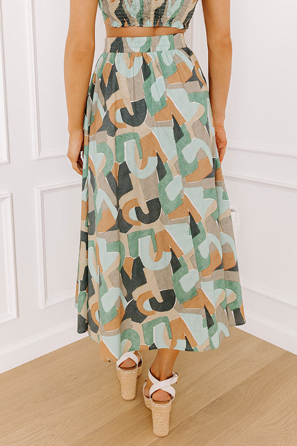 Vineyard Bound High Waist Midi Skirt Image 3