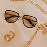 Quay All In Medium Aviator Sunnies in Black Image 1