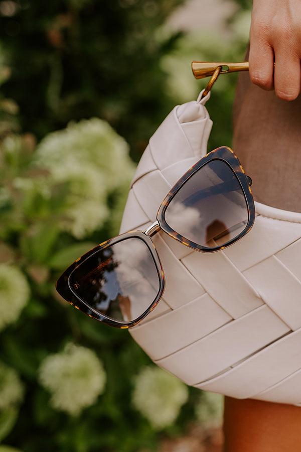 Quay All Talk Oversized Cat Eye Sunnies in Tortoiseshell  display picture 1