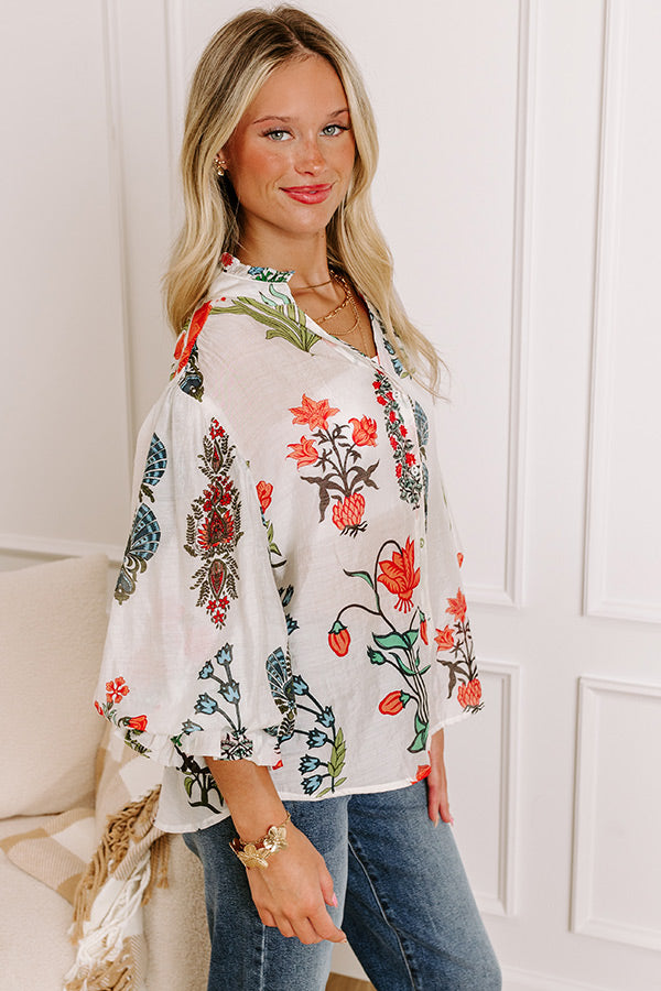 Floral Melody Button Up Top Image 5