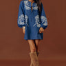 Brunch Chic Embroidered Mini Dress Image - 1