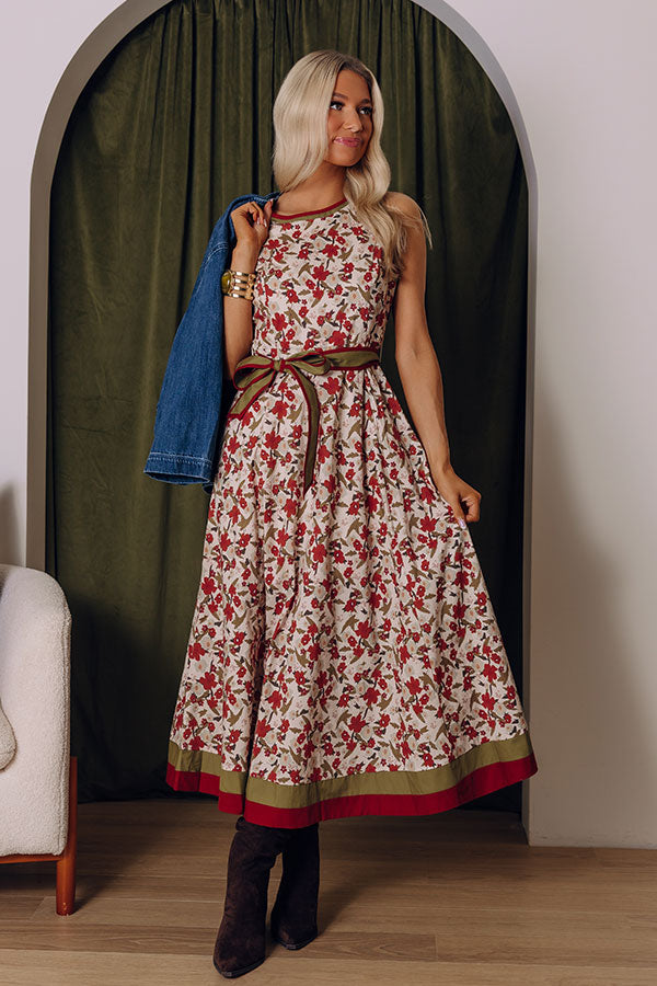 Wildflower Dreams Floral Midi Dress Image - 1