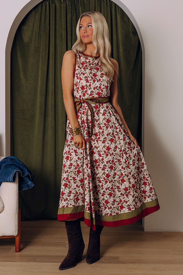 Wildflower Dreams Floral Midi Dress Image - 2