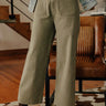 The Lana High Waist Wide Leg Jean in Martini Olive Image - 1