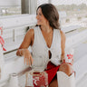 Downtown Views Front Tie Denim Top Image - 1